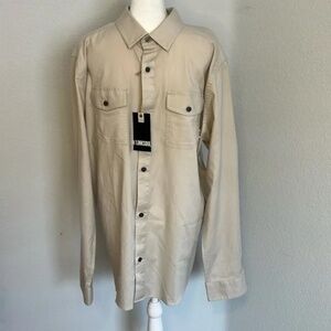 NWT Linksoul Button Down Del Mar Shirt Bone Large